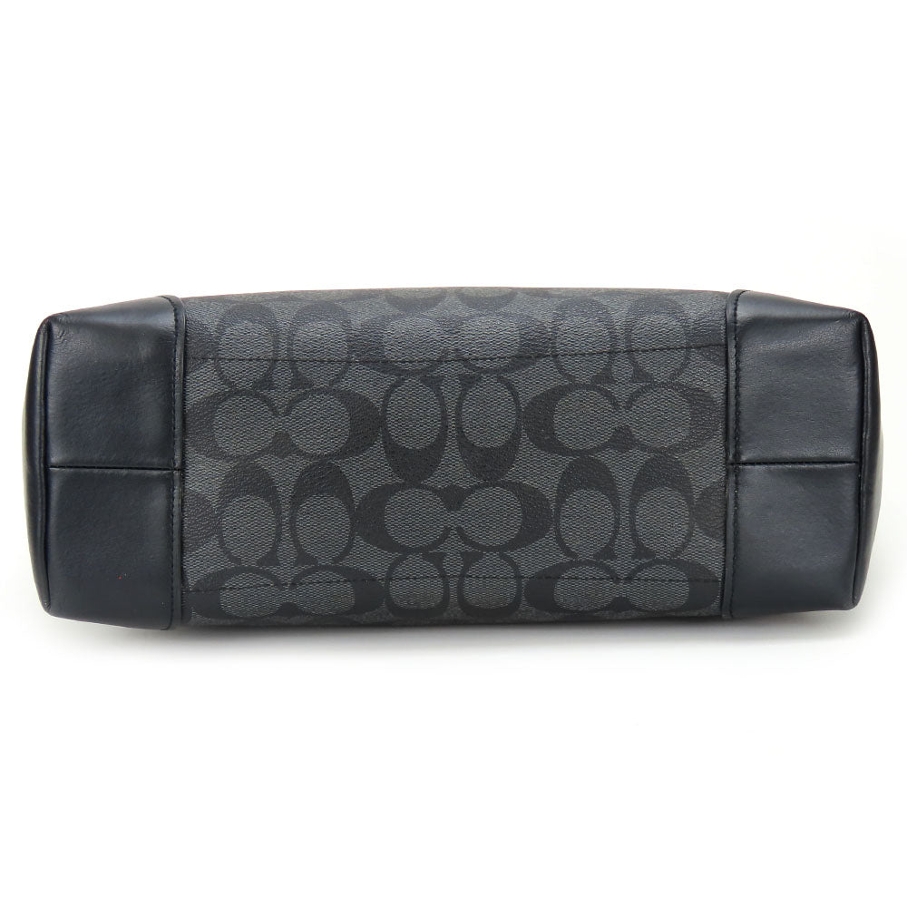 COACH Tote Bag F29208 Leather, PVC black Signature Women Used Authentic