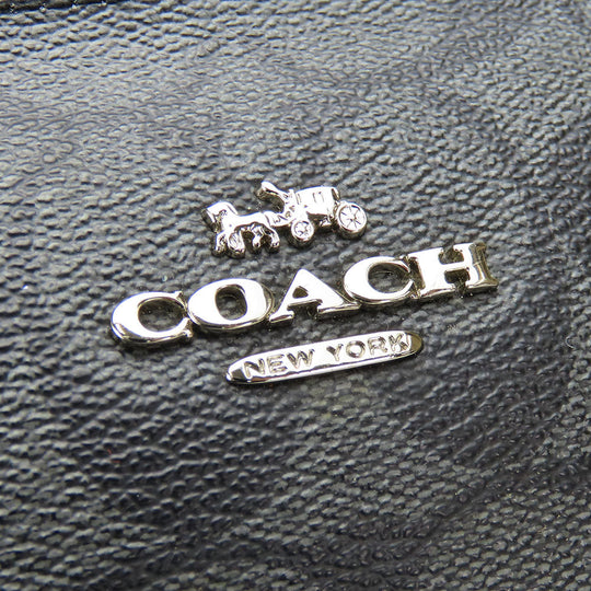 COACH Tote Bag F29208 Leather, PVC black Signature Women Used Authentic