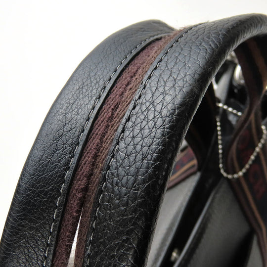 COACH Tote Bag CM067 leather black Women Used Authentic