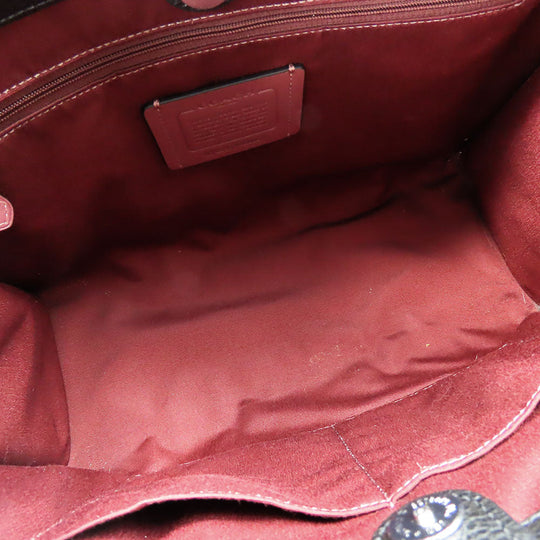 COACH Tote Bag CM067 leather black Women Used Authentic