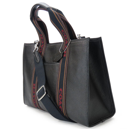 COACH Tote Bag CM067 leather black Women Used Authentic