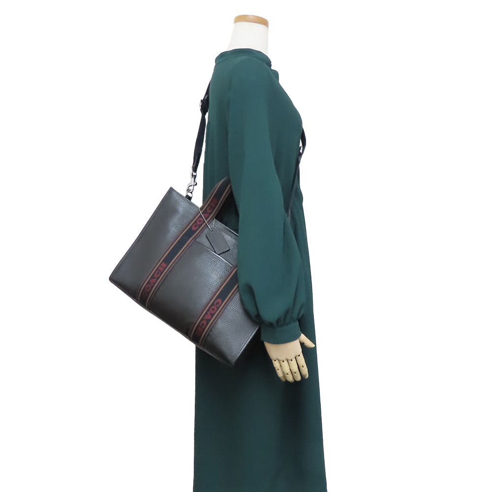 COACH Tote Bag CM067 leather black Women Used Authentic