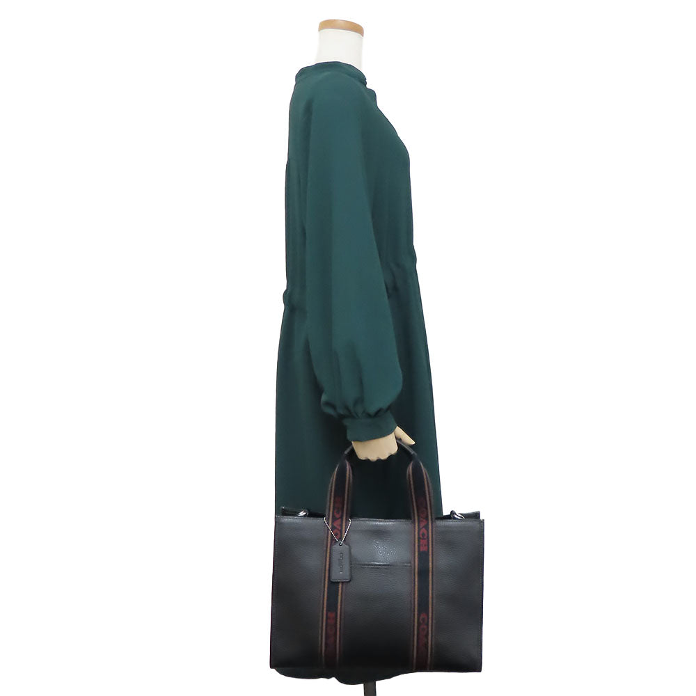 COACH Tote Bag CM067 leather black Women Used Authentic