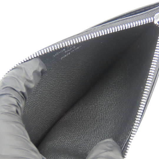 LOUIS VUITTON Coin case M30271 Monogram Eclipse, Taiga Rama Noir Coin card holder mens Used Authentic