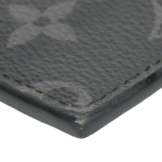 LOUIS VUITTON Coin case M30271 Monogram Eclipse, Taiga Rama Noir Coin card holder mens Used Authentic