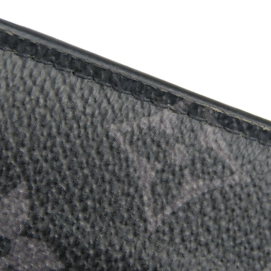 LOUIS VUITTON Coin case M30271 Monogram Eclipse, Taiga Rama Noir Coin card holder mens Used Authentic