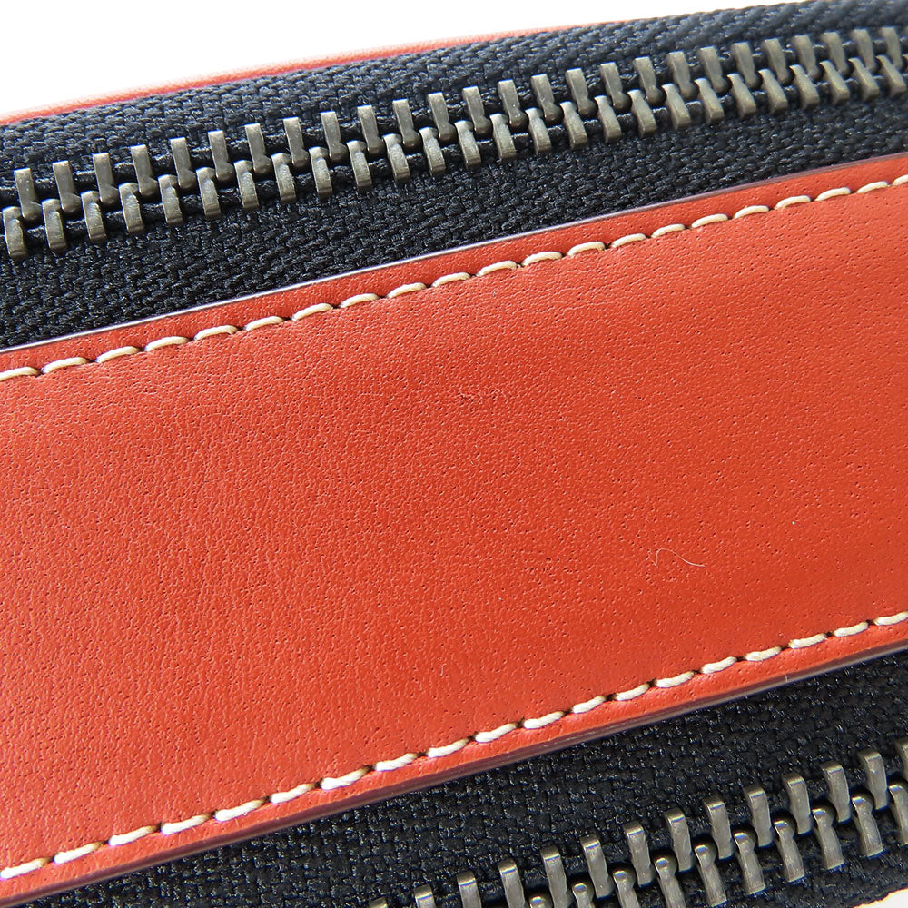 COACH Shoulder Bag CE746 Leather, PVC Orange Signature Women Used Authentic