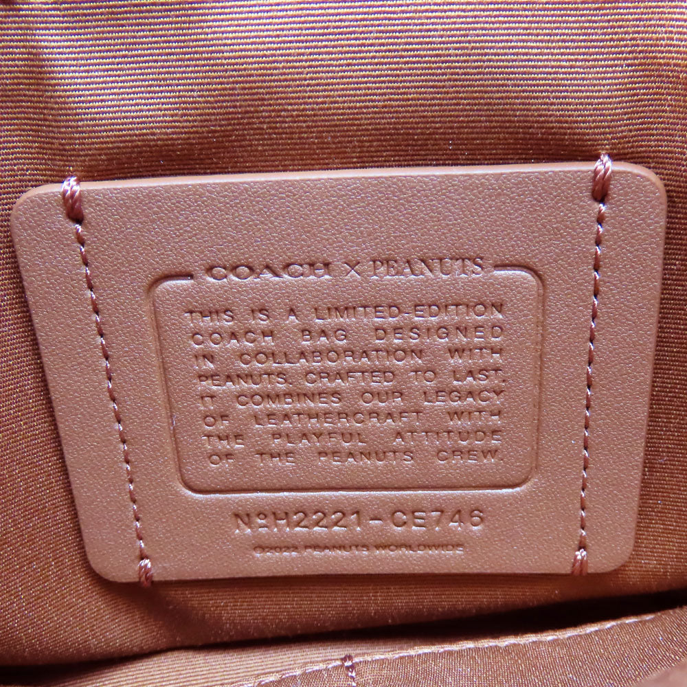 COACH Shoulder Bag CE746 Leather, PVC Orange Signature Women Used Authentic