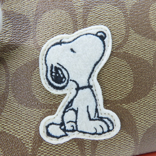 COACH Shoulder Bag CE746 Leather, PVC Orange Signature Women Used Authentic