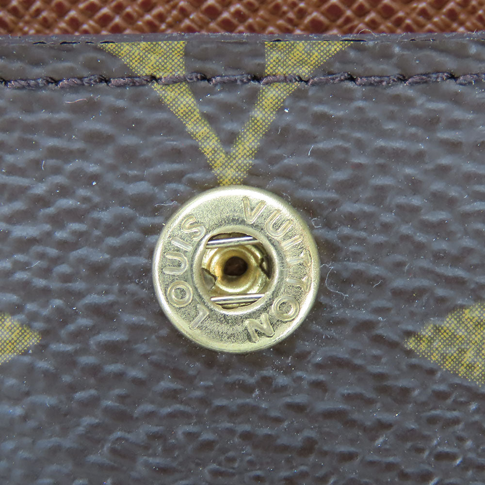 LOUIS VUITTON Coin case M60025 Monogram Brown portomone shilling Women(Unisex) Used Authentic