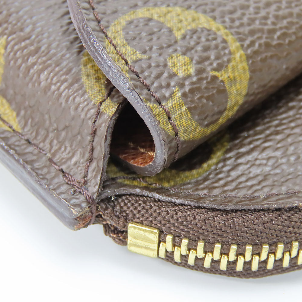 LOUIS VUITTON Coin case M60025 Monogram Brown portomone shilling Women(Unisex) Used Authentic