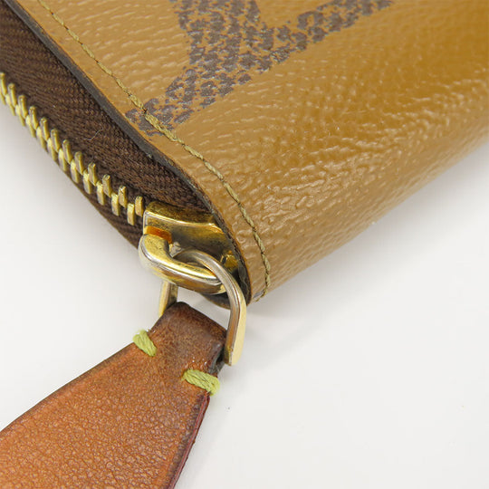 LOUIS VUITTON Long Wallet Purse M69353 Monogram reverse Brown Zippy wallet Women Used Authentic