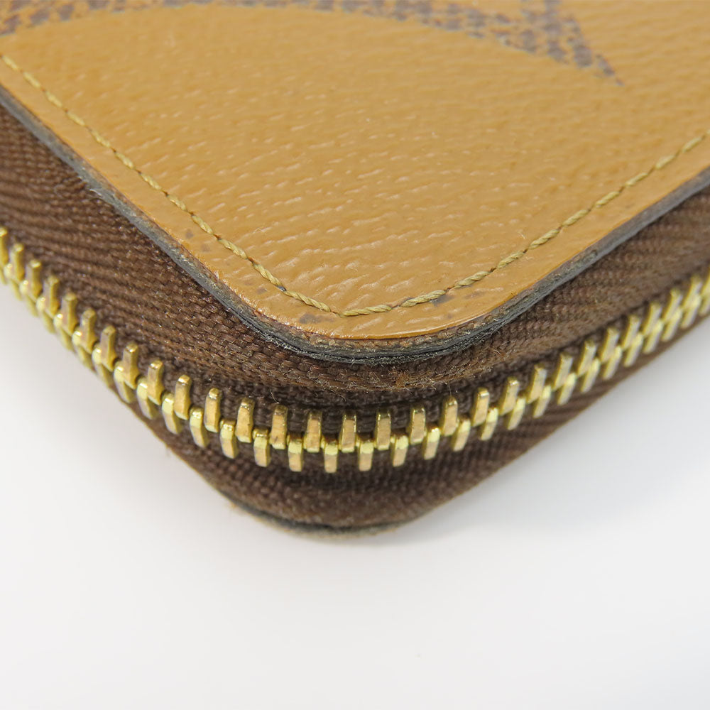 LOUIS VUITTON Long Wallet Purse M69353 Monogram reverse Brown Zippy wallet Women Used Authentic