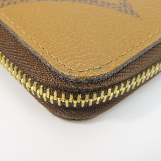 LOUIS VUITTON Long Wallet Purse M69353 Monogram reverse Brown Zippy wallet Women Used Authentic