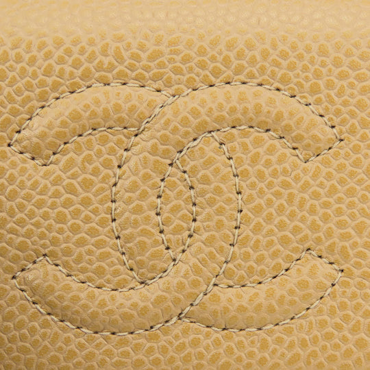 CHANEL Key case Key holder  Caviar skin beige Women Used Authentic