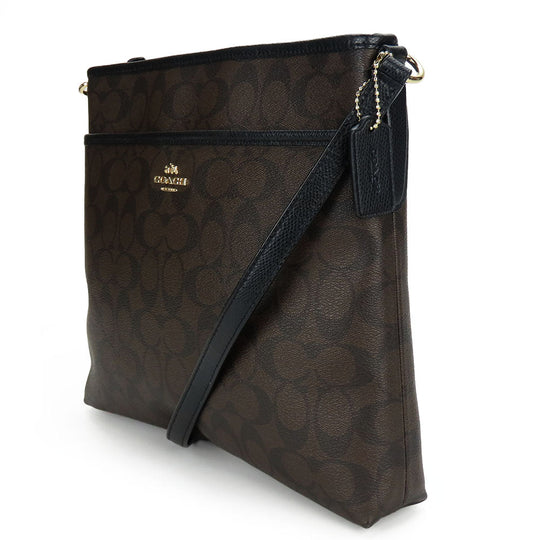 COACH Shoulder Bag F34938 PVC, Leather black Signature Women Used Authentic