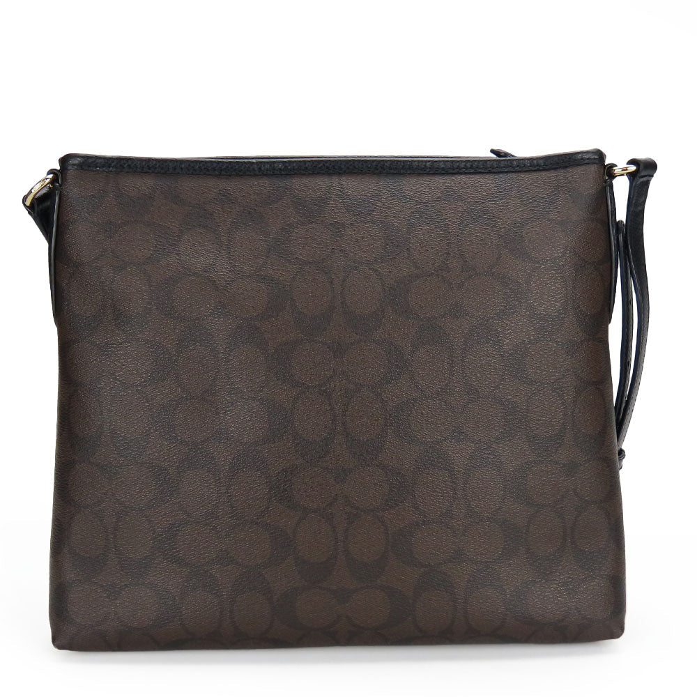 COACH Shoulder Bag F34938 PVC, Leather black Signature Women Used Authentic