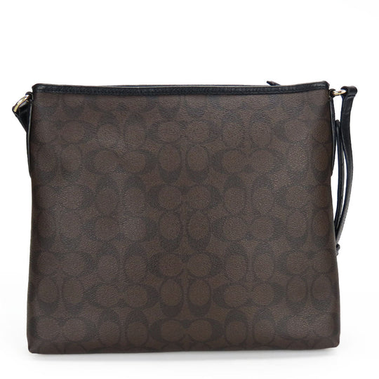 COACH Shoulder Bag F34938 PVC, Leather black Signature Women Used Authentic