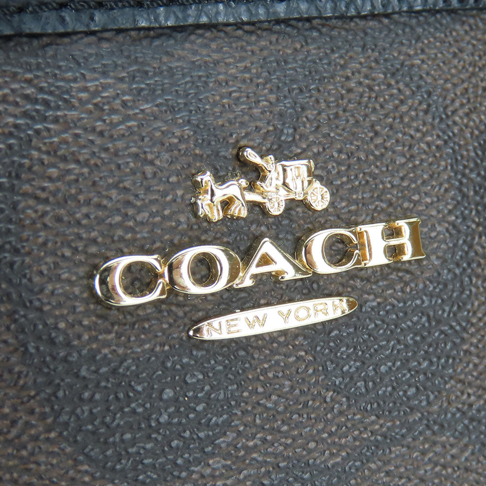 COACH Shoulder Bag F34938 PVC, Leather black Signature Women Used Authentic