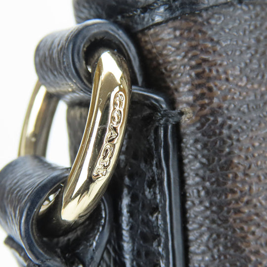 COACH Shoulder Bag F34938 PVC, Leather black Signature Women Used Authentic