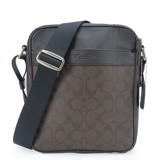 COACH Shoulder Bag F71764 Leather, PVC Brown Women Used Authentic