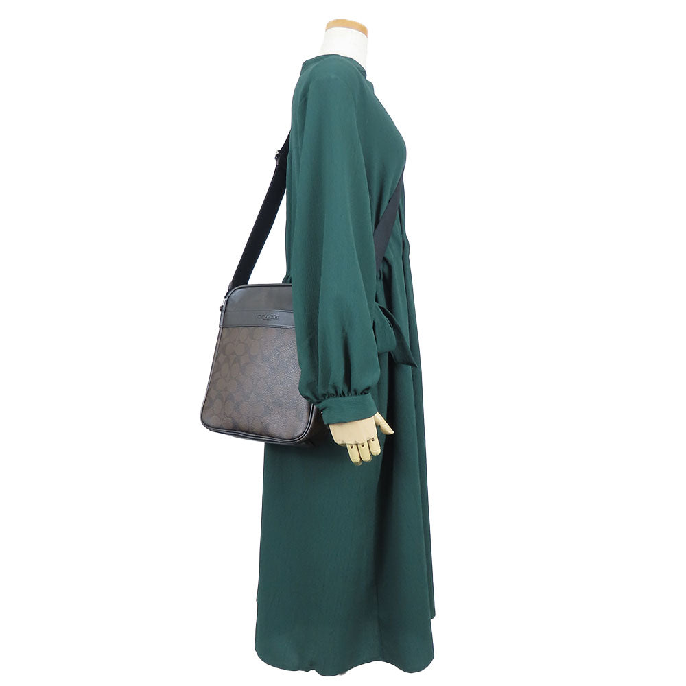 COACH Shoulder Bag F71764 Leather, PVC Brown Women Used Authentic