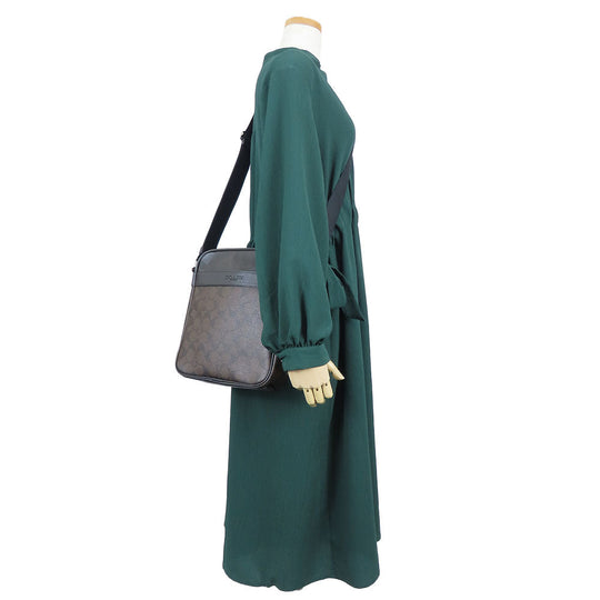 COACH Shoulder Bag F71764 Leather, PVC Brown Women Used Authentic