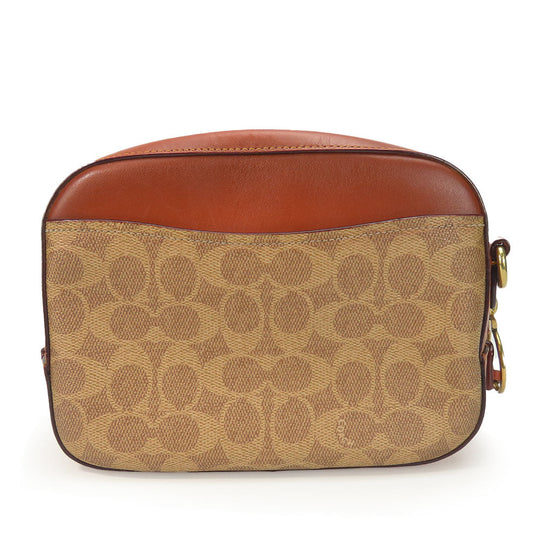 COACH Shoulder Bag 31208 Leather, PVC Brown Camera bag Women Used Authentic