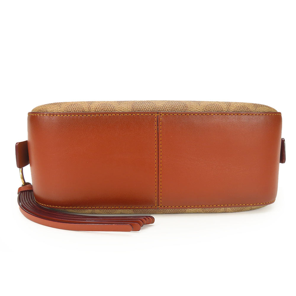 COACH Shoulder Bag 31208 Leather, PVC Brown Camera bag Women Used Authentic