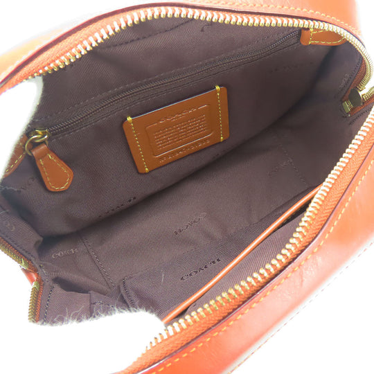 COACH Shoulder Bag 31208 Leather, PVC Brown Camera bag Women Used Authentic