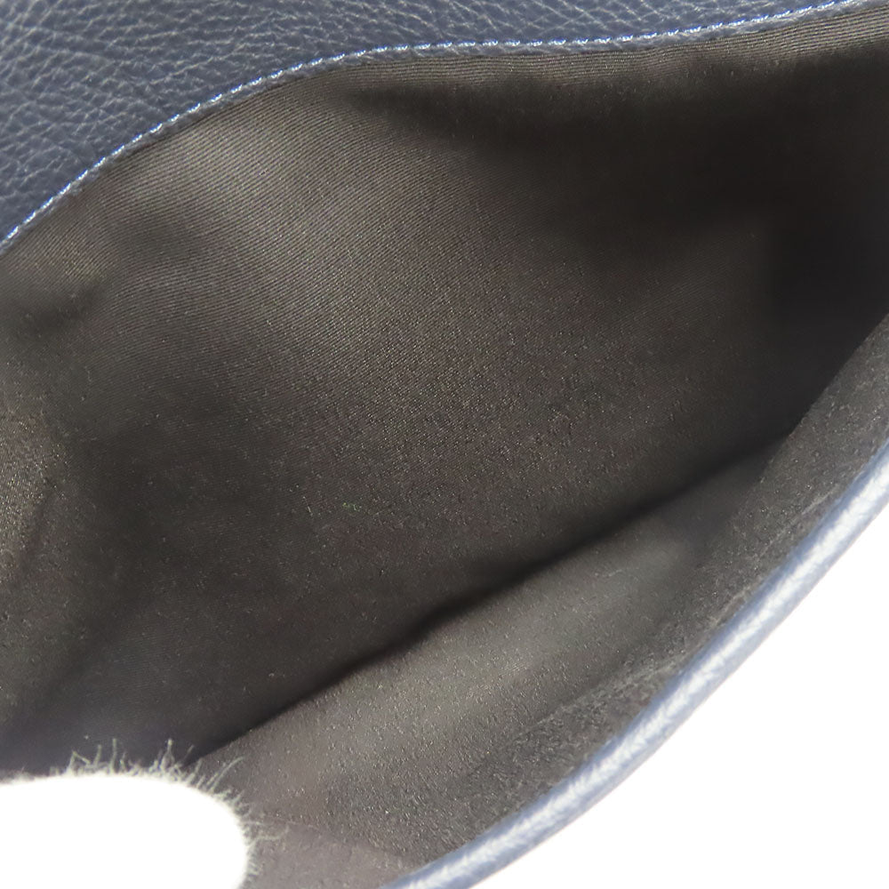 COACH Messenger bag C5291 Canvas, Leather Navy Signature Thompson mens Used Authentic