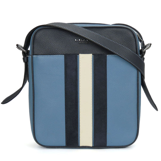 COACH Shoulder Bag CB908 leather Navy mens Used Authentic