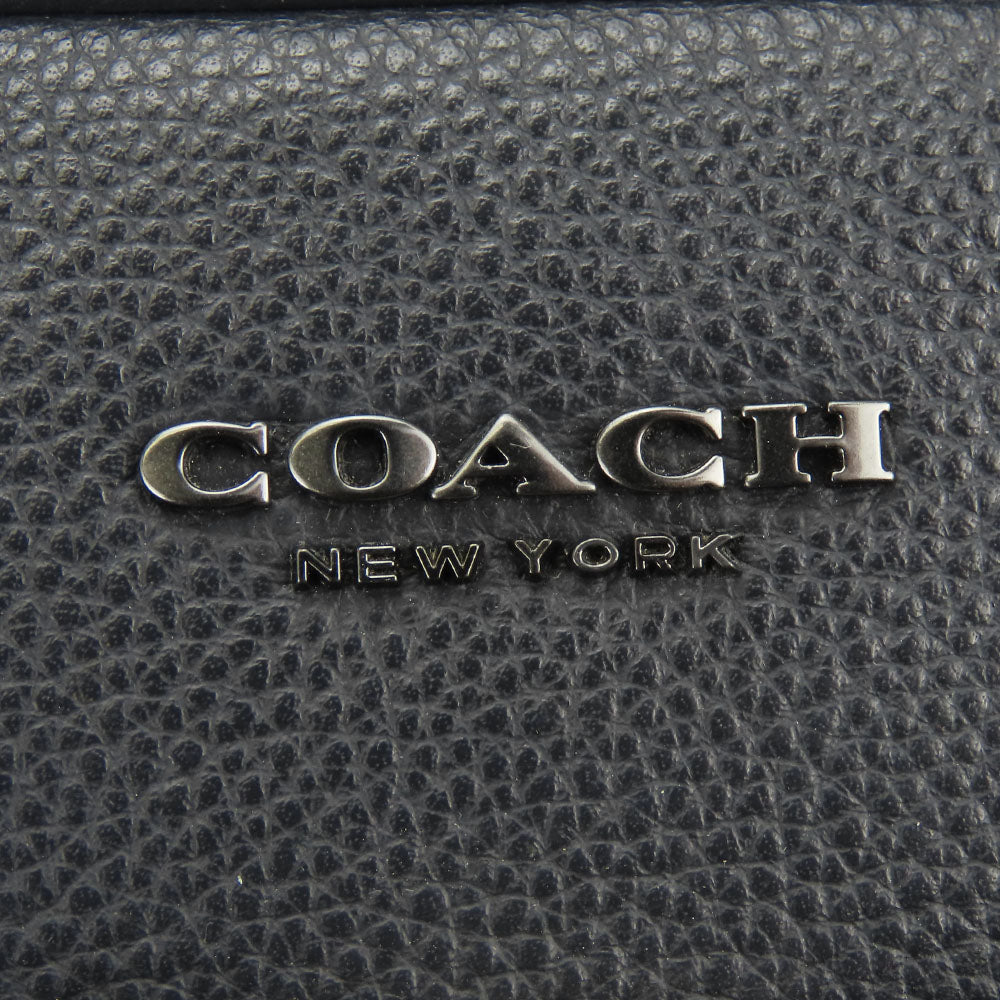 COACH Shoulder Bag CB908 leather Navy mens Used Authentic