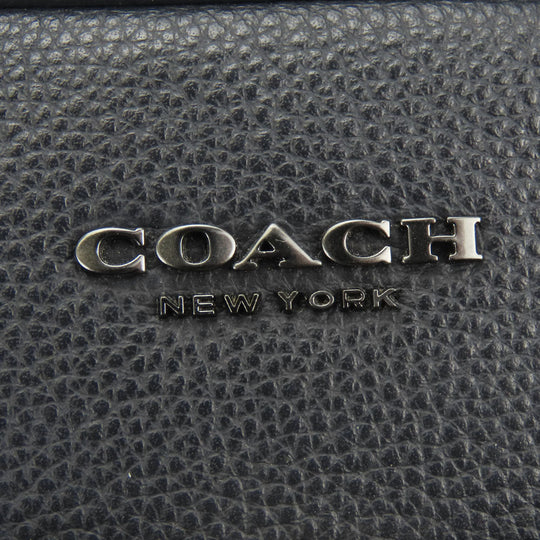 COACH Shoulder Bag CB908 leather Navy mens Used Authentic