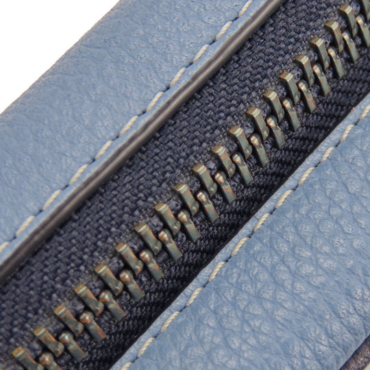 COACH Shoulder Bag CB908 leather Navy mens Used Authentic