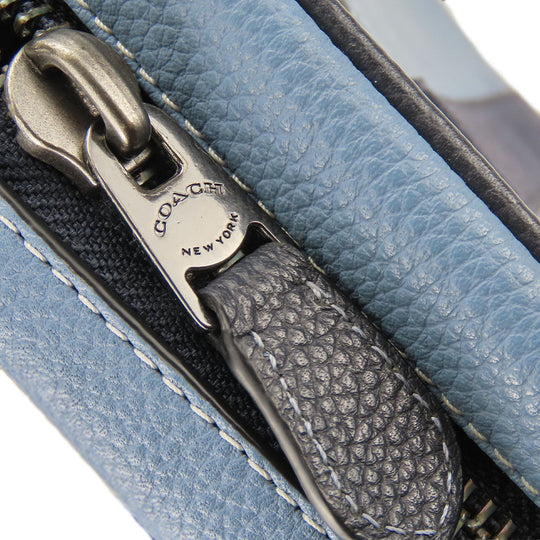 COACH Shoulder Bag CB908 leather Navy mens Used Authentic