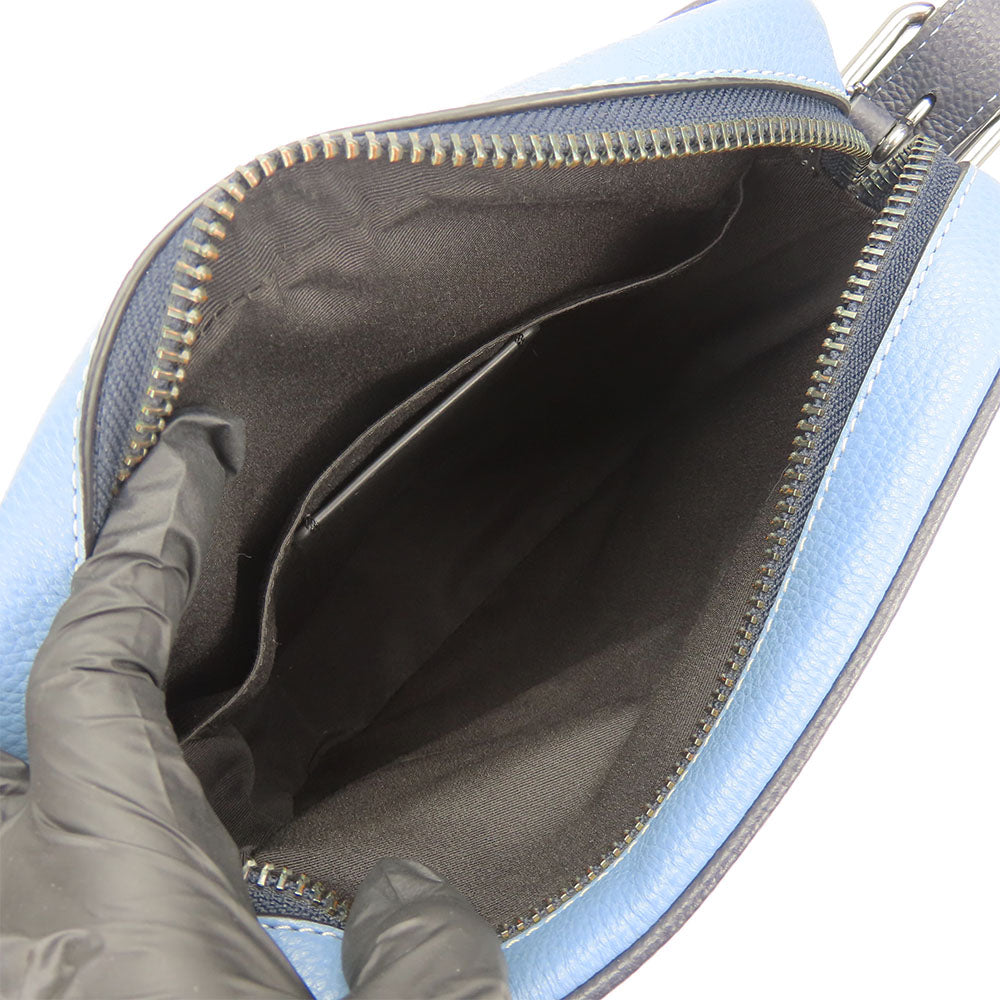 COACH Shoulder Bag CB908 leather Navy mens Used Authentic