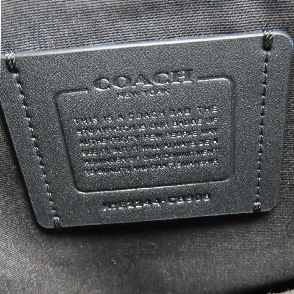 COACH Shoulder Bag CB908 leather Navy mens Used Authentic