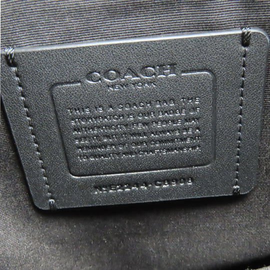 COACH Shoulder Bag CB908 leather Navy mens Used Authentic