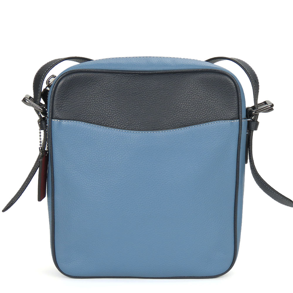 COACH Shoulder Bag CB908 leather Navy mens Used Authentic