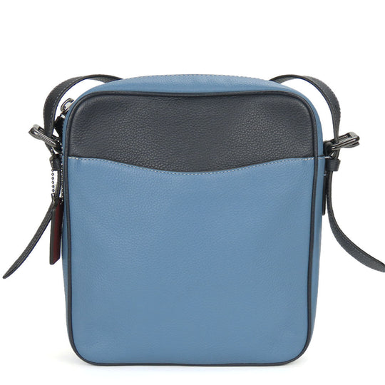 COACH Shoulder Bag CB908 leather Navy mens Used Authentic