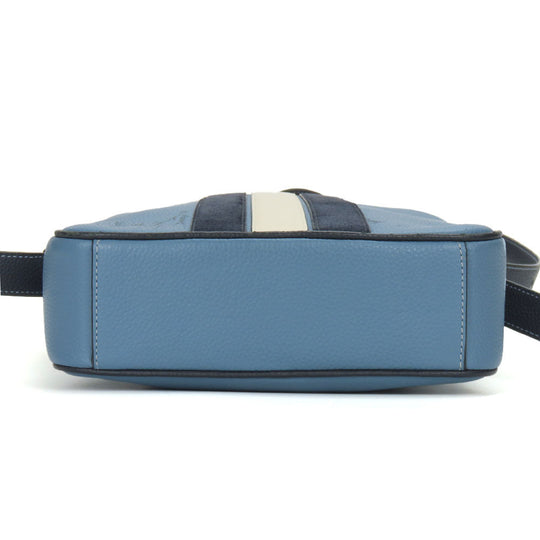 COACH Shoulder Bag CB908 leather Navy mens Used Authentic