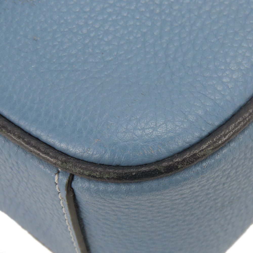 COACH Shoulder Bag CB908 leather Navy mens Used Authentic