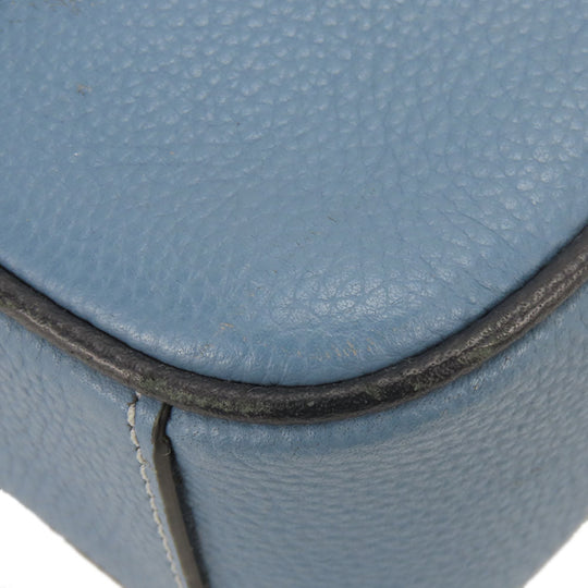 COACH Shoulder Bag CB908 leather Navy mens Used Authentic