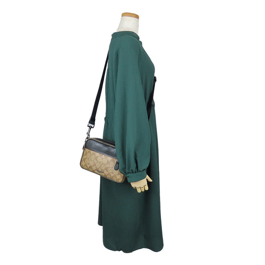 COACH Shoulder Bag F50715 Leather, PVC black unisex(Unisex) Used Authentic