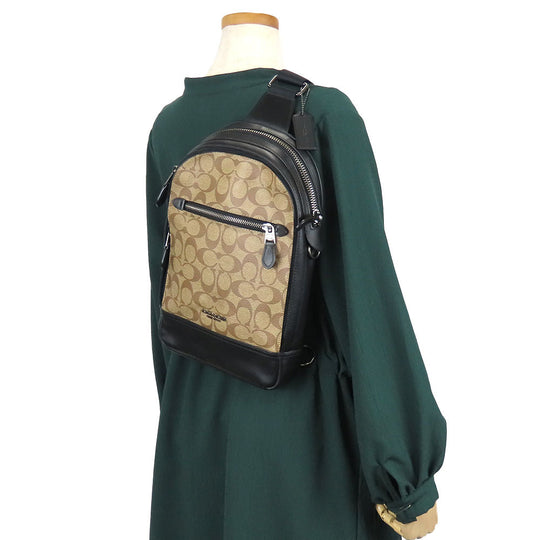 COACH Shoulder Bag F37573 PVC, Leather Brown unisex(Unisex) Used Authentic