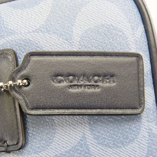 COACH Shoulder Bag 91500 PVC, Leather blue Signature Women Used Authentic
