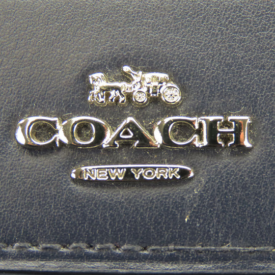 COACH Shoulder Bag 91500 PVC, Leather blue Signature Women Used Authentic