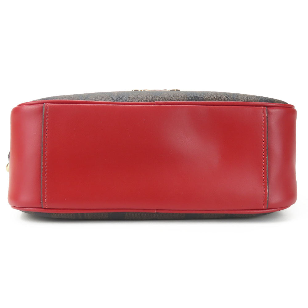 COACH Shoulder Bag 68168 Leather, PVC Red Signature Women Used Authentic