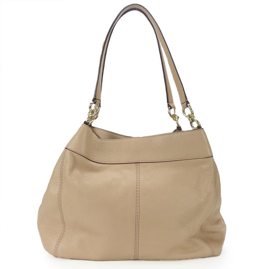 COACH Tote Bag F57545 leather beige Women Used Authentic